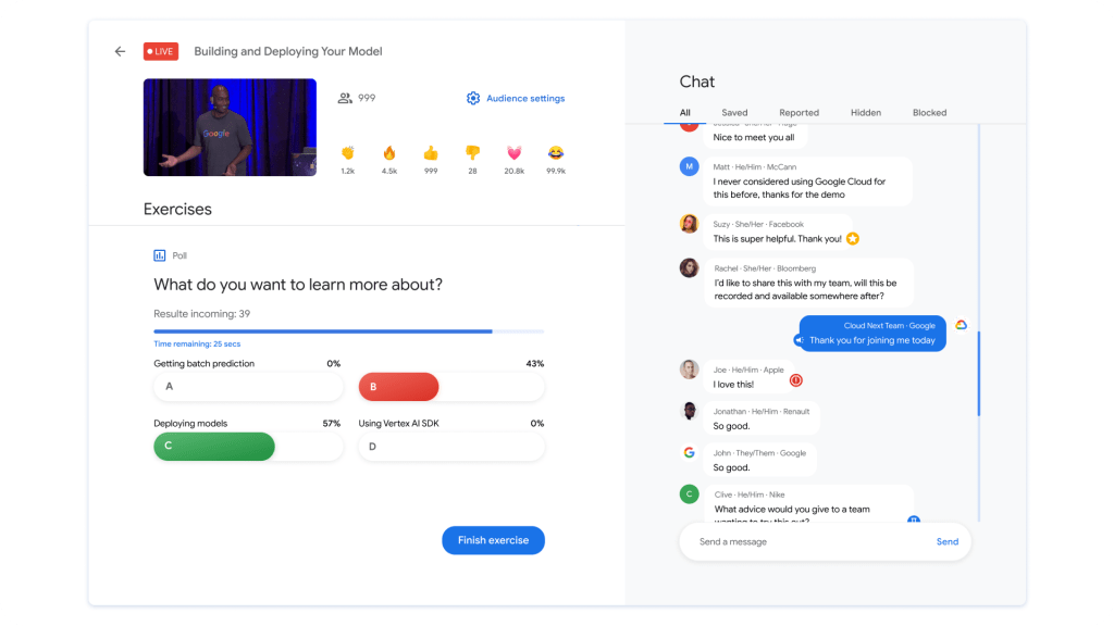 Moderator desktop screen
