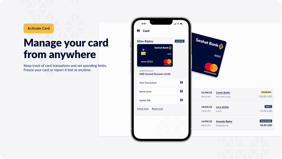 App marketing for managing bank card
